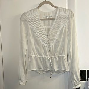 Veronica Beard Delicate White Blouse
